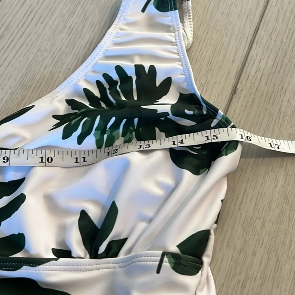 NBW,  One-Piece Palm Beach Bathing Suit with Attached Skort, Size M